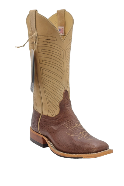 Anderson Bean Mens Kango Tobac Smooth Ostrich Tan Top Boots