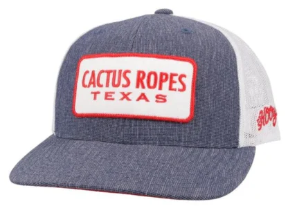 Hooey Cactus Ropes Denim / White Snapback Cap