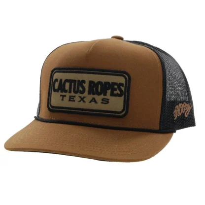 Hooey Cactus Ropes Tan / Black Snapback Cap