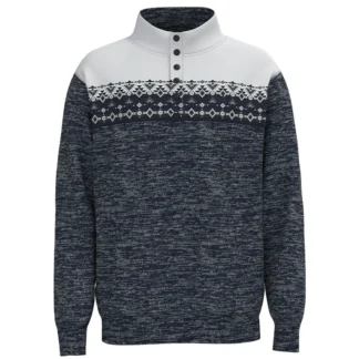 Mens Hooey Stevie Pullover Blue with Aztec