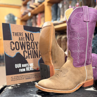 Anderson Bean Sand Angry Elk Violet Top Cowboy Boots