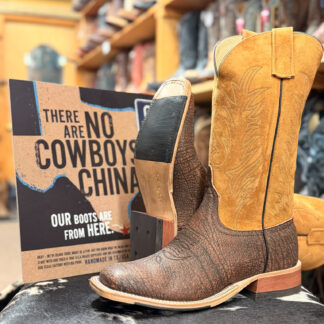 Anderson Bean Cognac Safari Cape Buffalo Cowboy Boots
