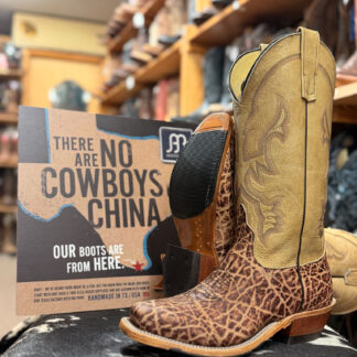 Anderson Bean Terra Vintage Elephant Vanilla Top Cutter Toe Cowboy Boots 337398