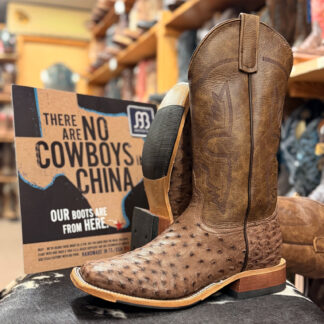 Anderson Bean Kango Tabac Bruciato Full Quill Ostrich Cowboy Boots 360488