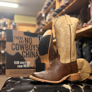 Anderson Bean Kango Tabac Smooth Ostrich Cutter Toe Cowboy Boots 360483