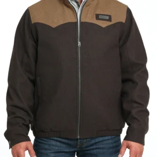 Men's Concealed Carry Brown Wooly Jacket