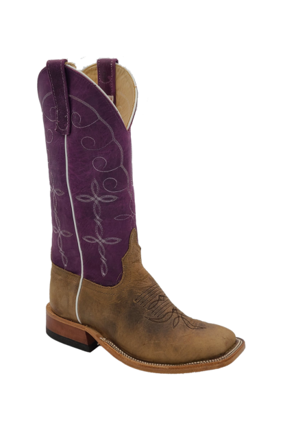 Anderson Bean Sand Angry Elk Violet Top Cowboy Boots