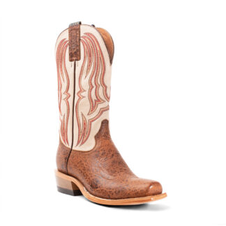 Men's Hyer Stafford Cowboy Boots In Brown Clay Cowhide