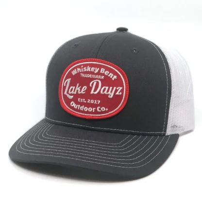 Whiskey Bent Lake Dayz Grey White Snapback Cap