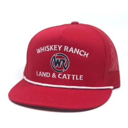 Whiskey Bent Ranch Rope Red Snapback Cap