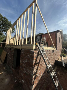 Framing out the master bedroom addition in South Carolina with general contractor near me Dennis Home Improvement