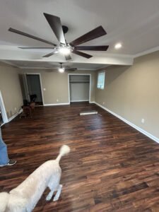 Master bedroom addition room view with closet in background in South Carolina with general contractor near me Dennis Home Improvement