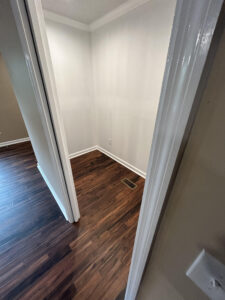 View of cubby inside master bedroom addition in South Carolina with general contractor near me Dennis Home Improvement