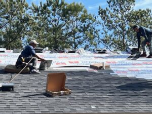 Shingles are going down on this Roof Replacement project in Chapin, SC 29036 with roofing contractor near me Dennis Home Improvement