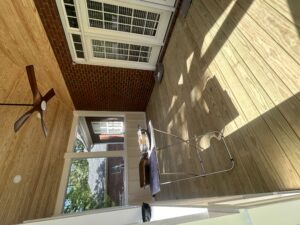 Inside view of beautiful screen porch build in Lexington SC  29073  builder near me Dennis Home Improvement