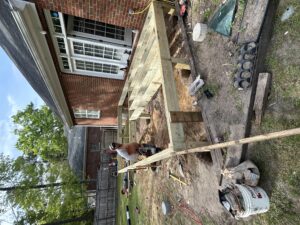 Porch Decking started for screen porch rebuild in Lexington SC 29073 with builder near me Dennis Home Improvement