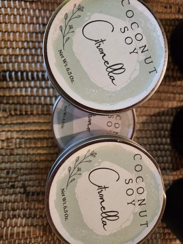 Coconut Soy Citronella Tin Candle