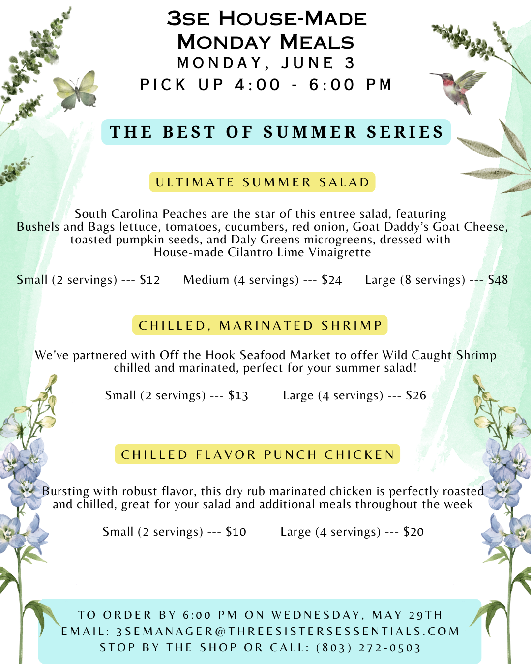 Monday Meals June 3 2024