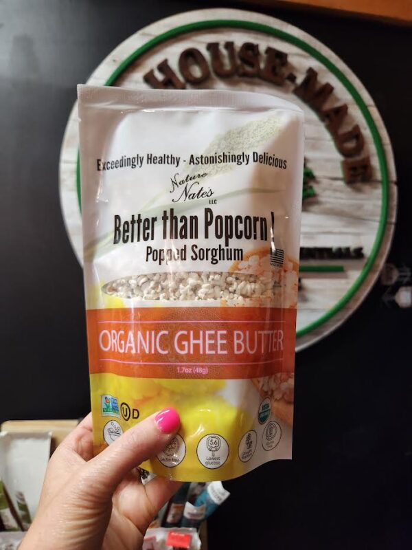 Nature Nate's Better than Popcorn! Popped Sorghum Organic Ghee Butter