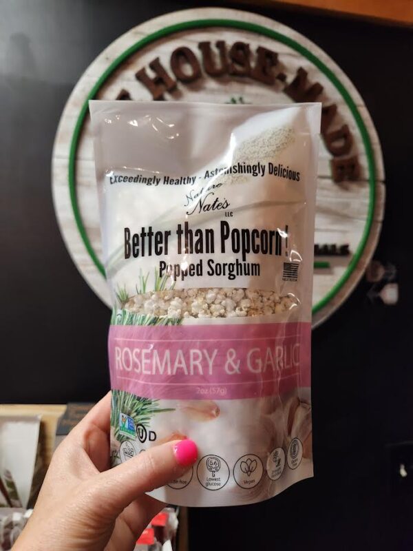 Nature Nate's Better than Popcorn! Popped Sorghum Rosemary & Garlic