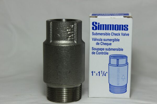 Simmons Submersible Check Valve 1"x1 1/4"-All Sales Final